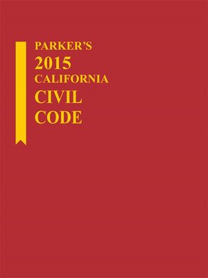 cover image of Parker's California Civil Code